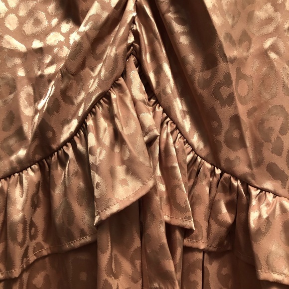 NWT Shiny Pink Leopard Print Skirt. Sz XL/12 - Picture 2 of 4